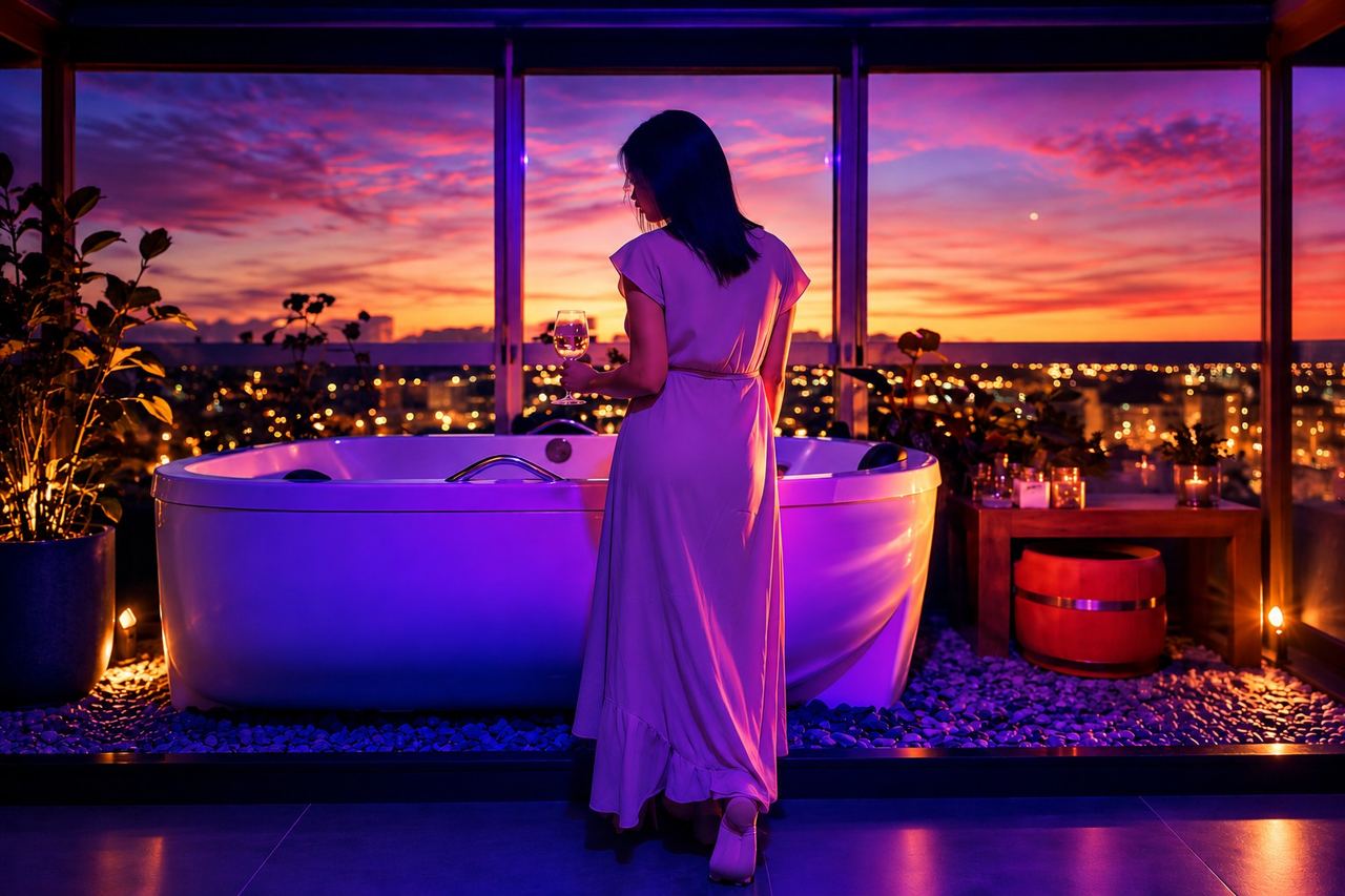 Ambiente e experiência de cuidado do Axis Mundi Spa